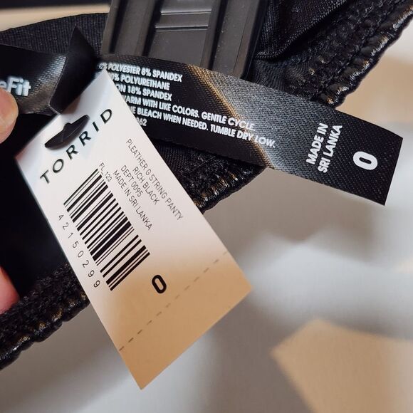 0X 12W Torrid Large Black Pleather Panty Set Lingerie Pinup Plussize Sweetheart - Picture 9 of 10